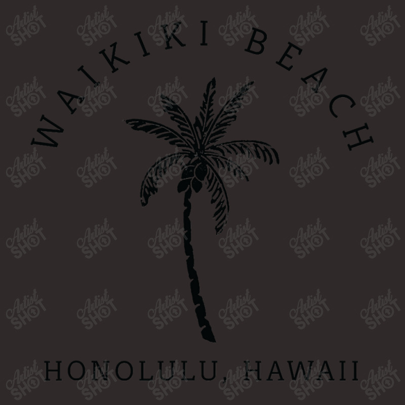 Retro Cool Waikiki Beach Hawaiian Island Palm Tree Souvenir Racerback Tank by home12 | Artistshot