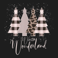 Winter Wonderland Christmas Tree Buffalo Plaid Leopard Classic T-shirt | Artistshot