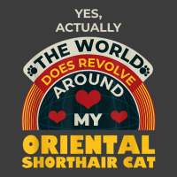 The World Revolves Around My Oriental Shorthair Cat Funny Men's Polo Shirt | Artistshot