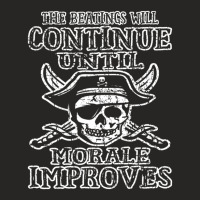 The Beatings Will Continue Until Morale Improve Pirate Night Ladies Fitted T-shirt | Artistshot