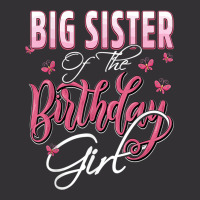 Big Sister Of The Birthday Girl Family Matching Bday Party Vintage Hoodie | Artistshot