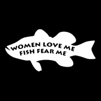 Woman Love Me Fish Fear Me V-neck Tee | Artistshot