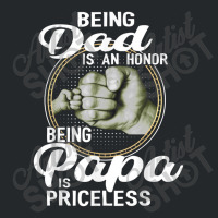 Being Dad Is An Honor Being Papa Is Priceless Father Crewneck Sweatshirt | Artistshot