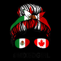 Mexico Canada Flag Mexican Canadian Messy Bun Legging | Artistshot