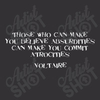 Believe Absurdities Commit Atrocities Voltaire Quote Vintage Short | Artistshot