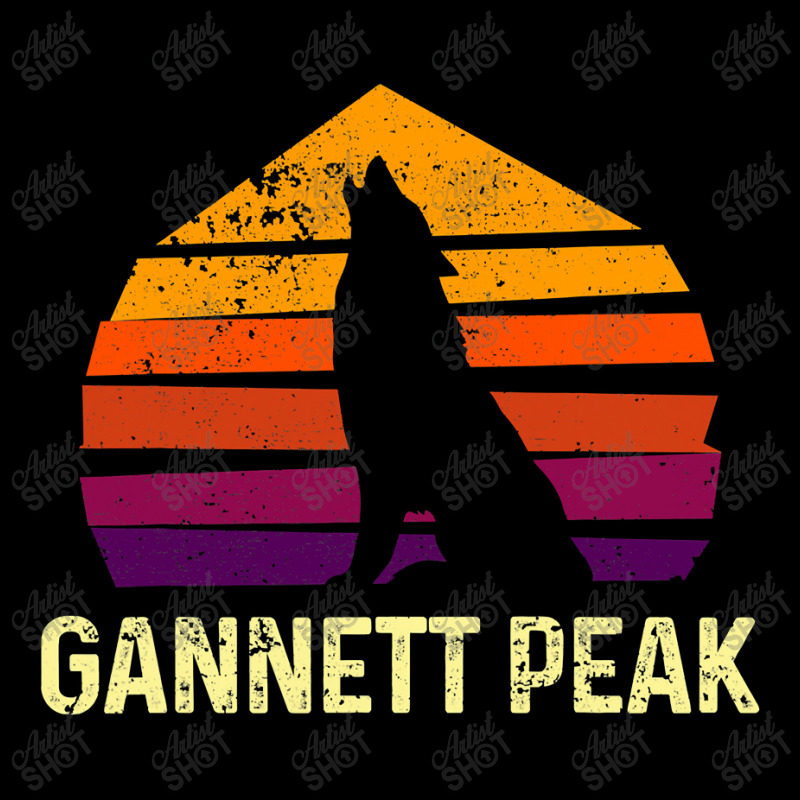 Retro Gannett Peak Wyoming National Park Wolfs Head V-neck Tee | Artistshot