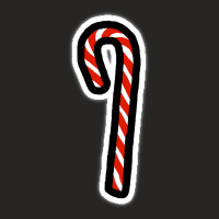 A Candy Cane For Christmas Minimal Art Ladies Fitted T-shirt | Artistshot