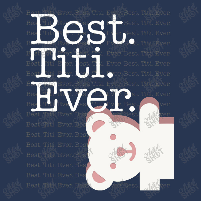 Best Titi Ever Pattern Cute Aunt Auntie White Bear Women Men Denim Jacket | Artistshot