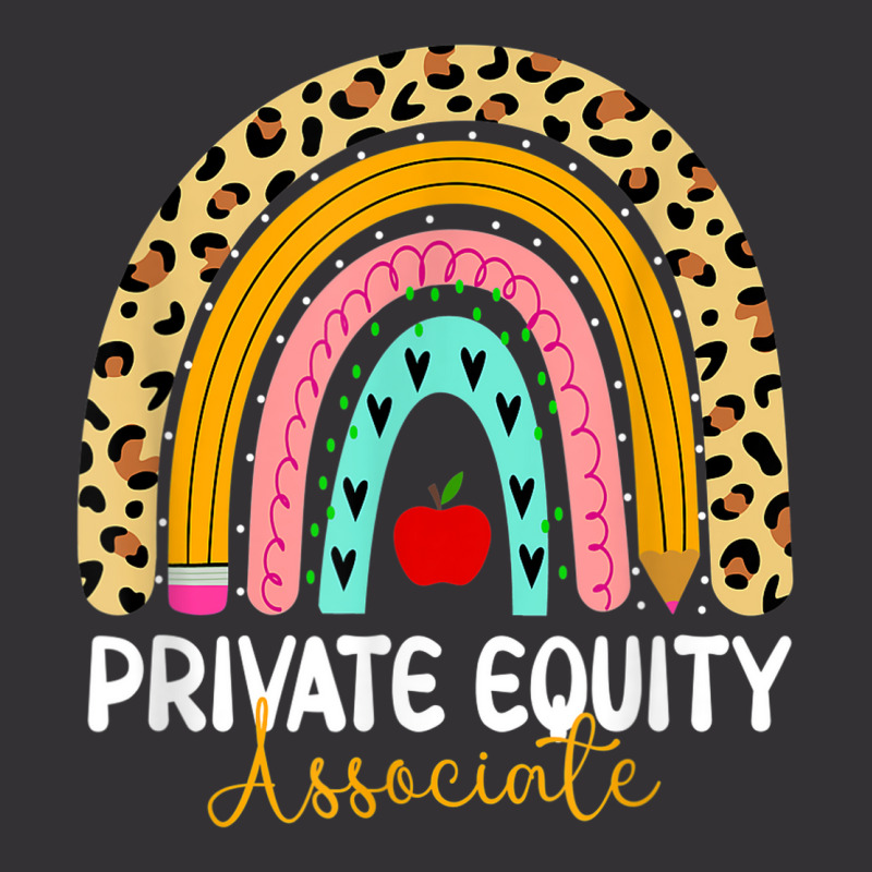 Private Equity Associate Leopard Rainbow Finance Back Work Vintage Hoodie by August | Artistshot