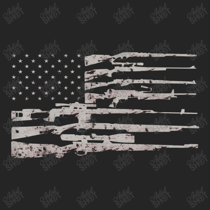 Big American Flag With Machine Guns 2a Flag Unisex Hoodie | Artistshot