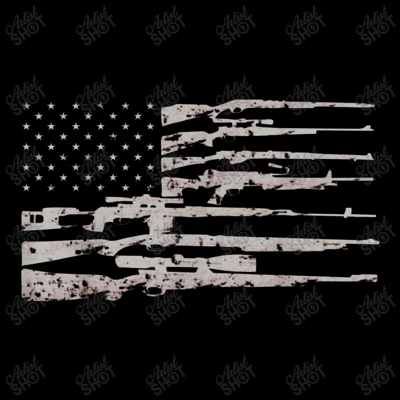 Big American Flag With Machine Guns 2a Flag Zipper Hoodie | Artistshot