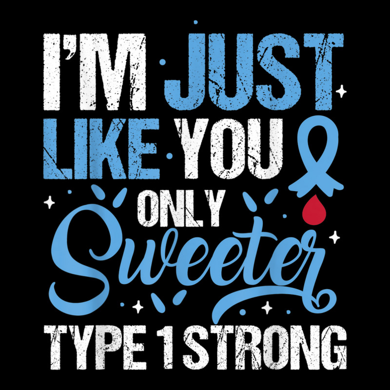 Type 1 Strong T1d Warrior Diabetes Awareness Blue Ribbon Pocket T-shirt | Artistshot