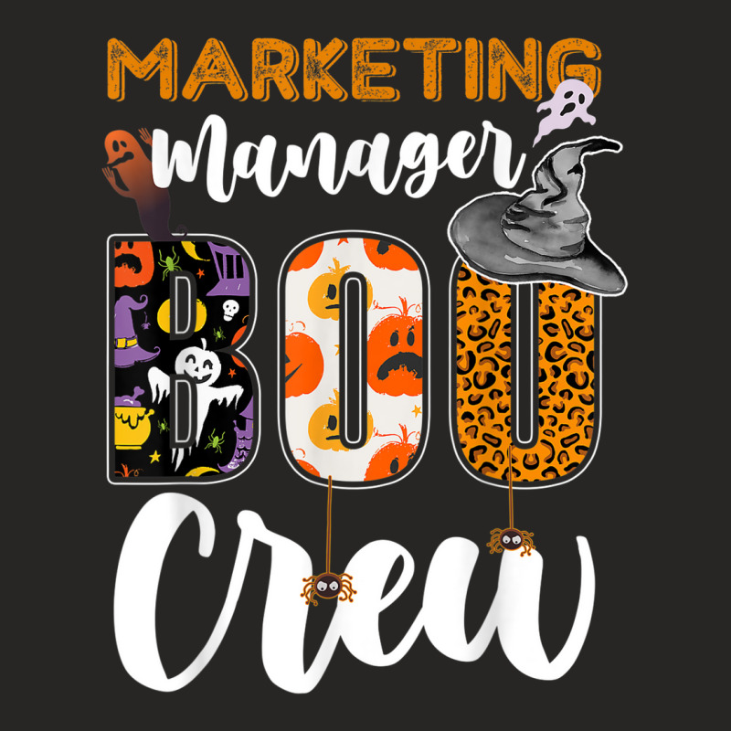 Marketing Manager Boo Crew Halloween Matching Marketer Ladies Fitted T-Shirt by August | Artistshot