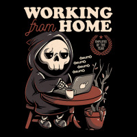 Working From Home Office Grim Reaper Skull Cute Halloween T Shirt Adjustable Cap | Artistshot