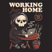 Working From Home Office Grim Reaper Skull Cute Halloween T Shirt Vintage Cap | Artistshot