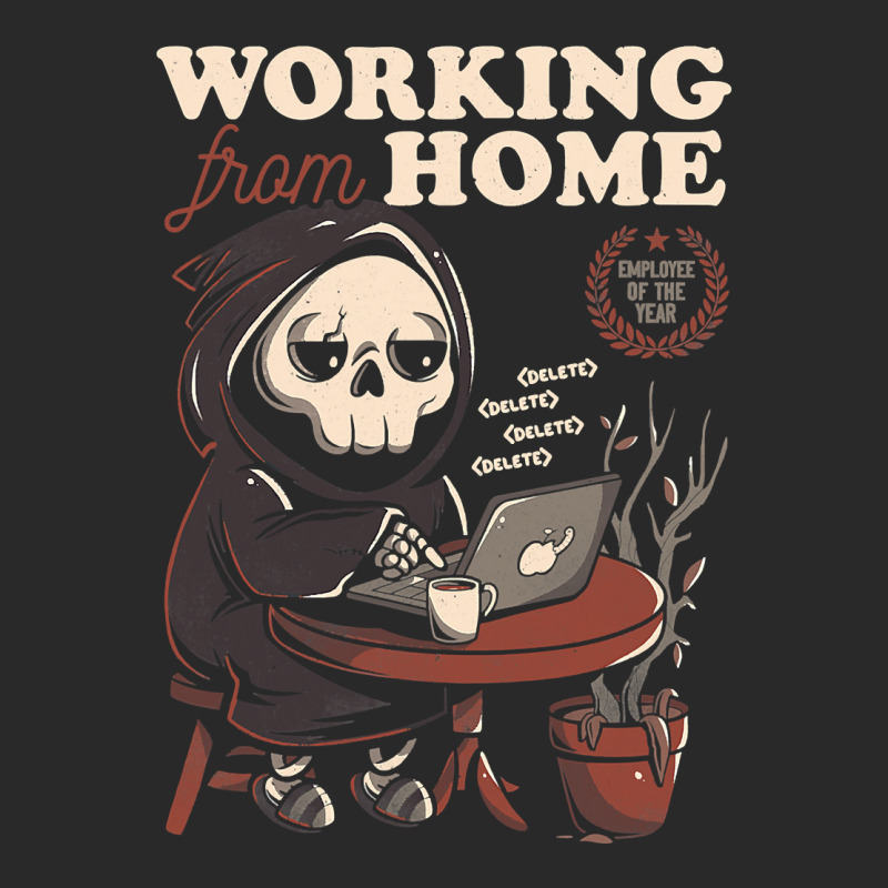 Working From Home Office Grim Reaper Skull Cute Halloween T Shirt Printed Hat | Artistshot