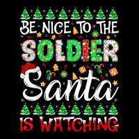 Be Nice To The Soldier Santa Is Watching Soldier Christmas Adjustable Cap | Artistshot