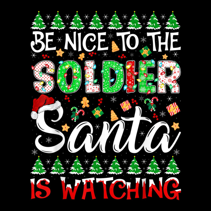 Be Nice To The Soldier Santa Is Watching Soldier Christmas Adjustable Cap | Artistshot