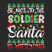 Be Nice To The Soldier Santa Is Watching Soldier Christmas Printed Hat | Artistshot