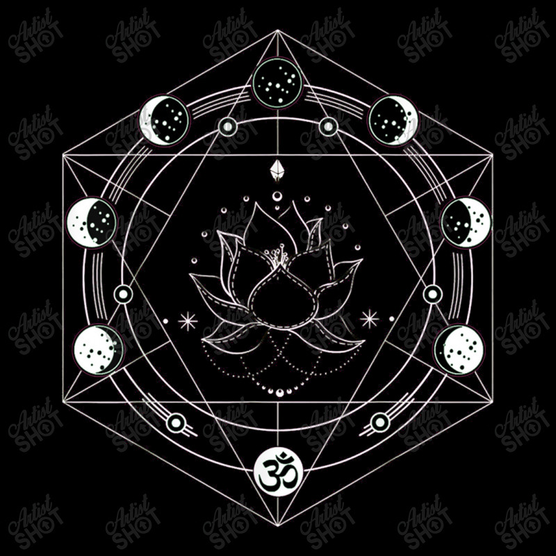 Black Lotus Moon Flower Phases Yoga Long Sleeve Shirts | Artistshot