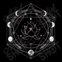 Black Lotus Moon Flower Phases Yoga Fleece Short | Artistshot