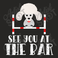 See You At The Bar Funny Poodle Dog Agility Premium T Shirt Ladies Fitted T-shirt | Artistshot