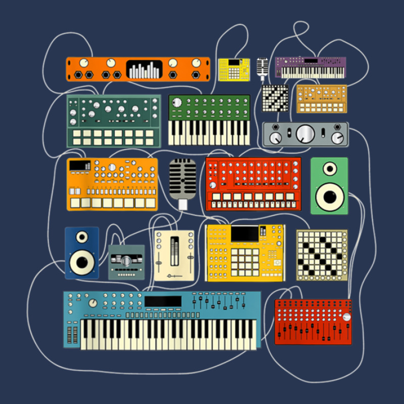 Synthesizer And Drum Machine For Electronic Musician Men Denim Jacket | Artistshot