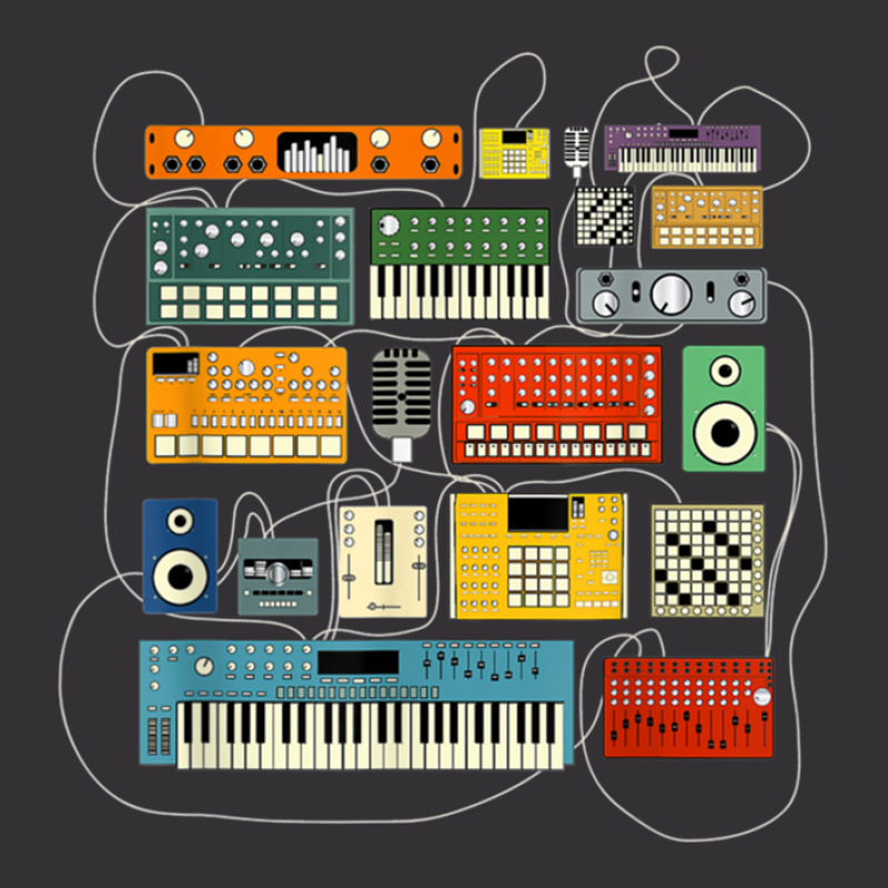 Synthesizer And Drum Machine For Electronic Musician Vintage Hoodie | Artistshot