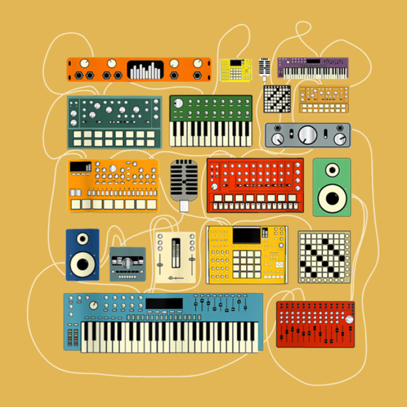 Synthesizer And Drum Machine For Electronic Musician Vintage Hoodie And Short Set | Artistshot