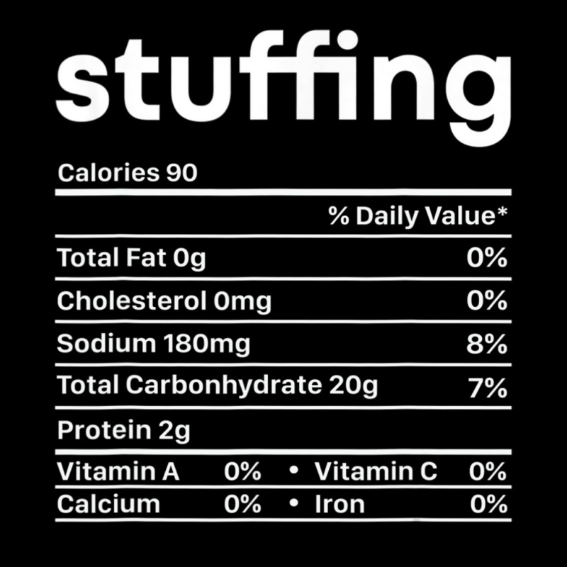 Stuffing Nutrition Facts Thanksgiving Christmas Food Men's Long Sleeve Pajama Set by cm-arts | Artistshot