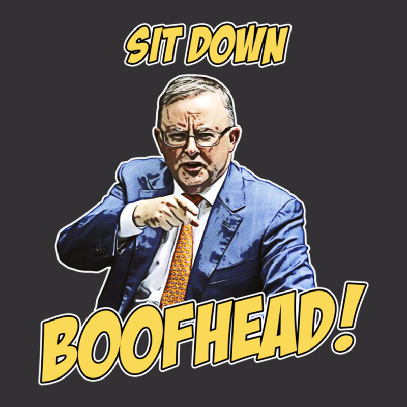 Sit Down Boofhead - Albo Auspol Dutton Australian Politics Anthony Alb Vintage Hoodie | Artistshot