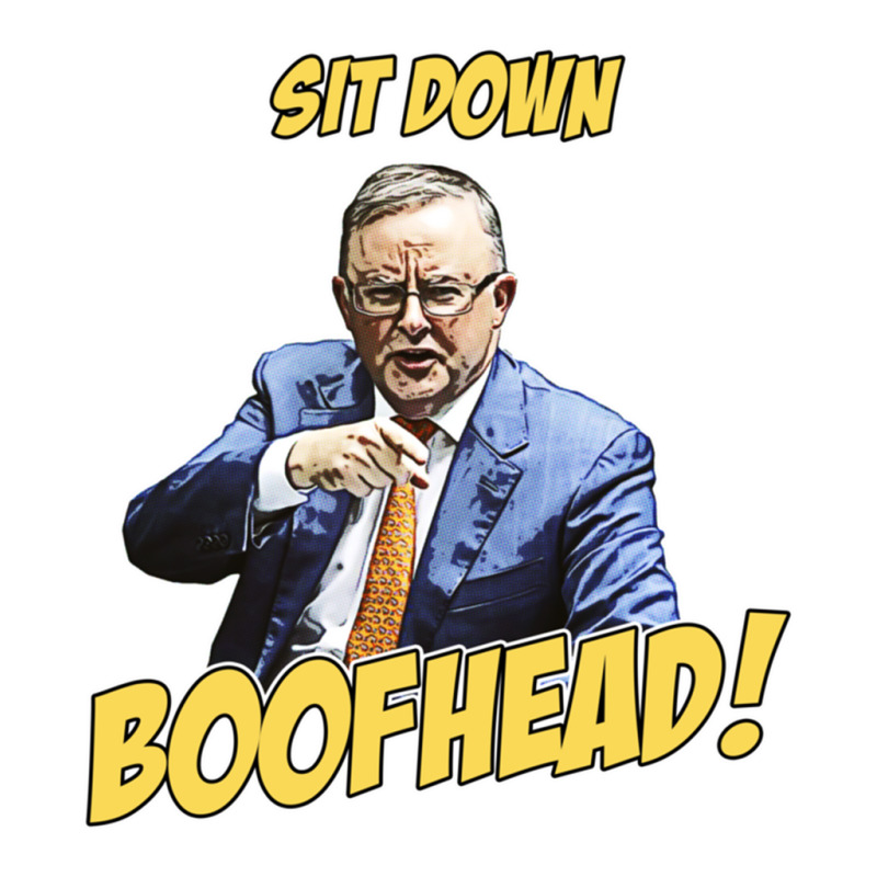 Sit Down Boofhead - Albo Auspol Dutton Australian Politics Anthony Alb Sticker | Artistshot