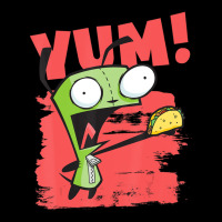 Invader Zim Gir Screaming Yum! Taco Portrait V-neck Tee | Artistshot