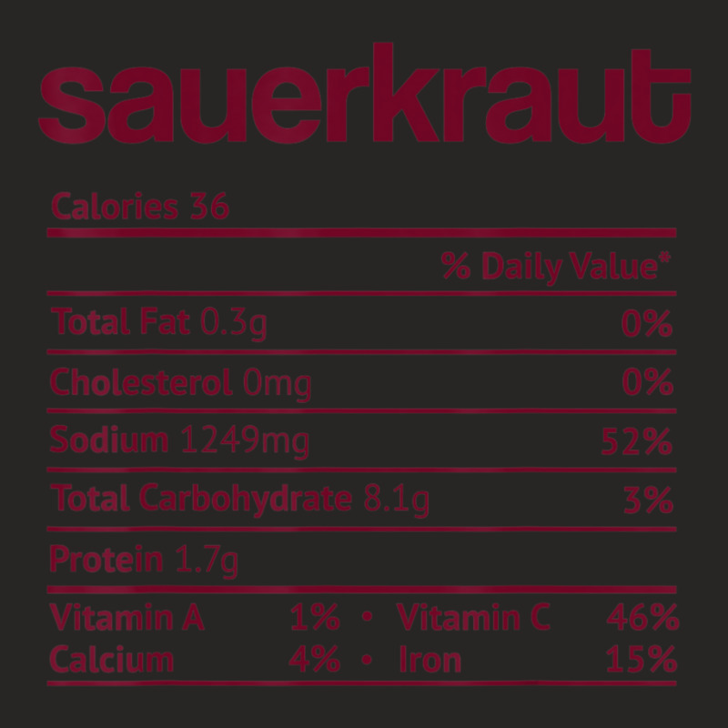 Sauerkraut Nutrition Fact Thanksgiving Christmas Ladies Fitted T-Shirt by cm-arts | Artistshot