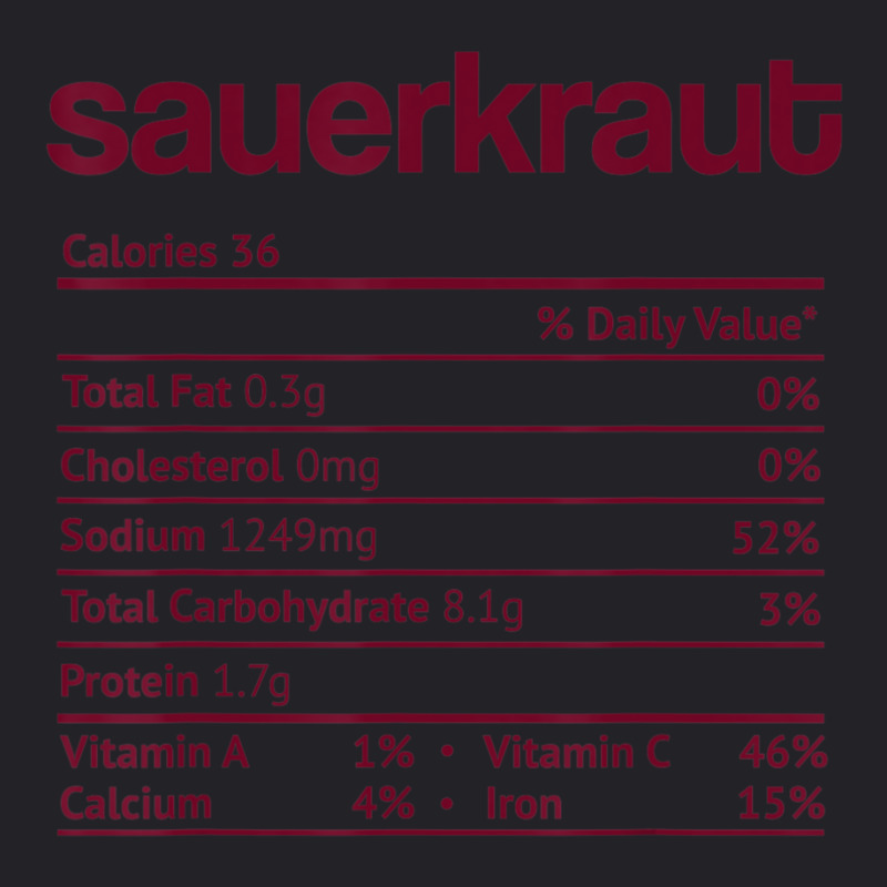 Sauerkraut Nutrition Fact Thanksgiving Christmas Youth Tee by cm-arts | Artistshot