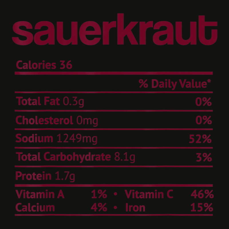 Sauerkraut Nutrition Fact Thanksgiving Christmas Scorecard Crop Tee by cm-arts | Artistshot