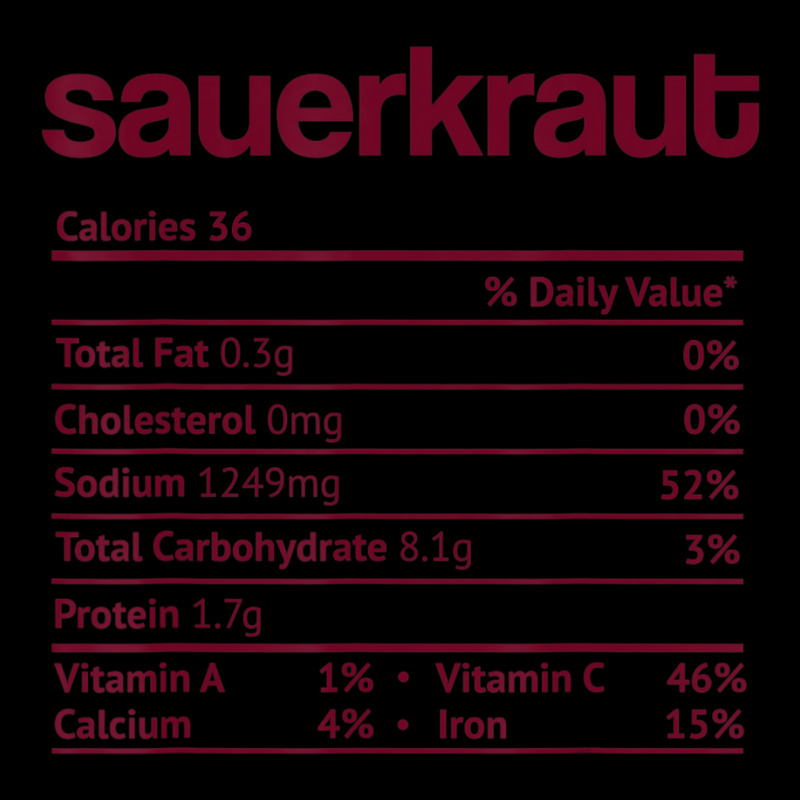 Sauerkraut Nutrition Fact Thanksgiving Christmas Cropped Sweater by cm-arts | Artistshot