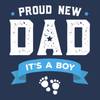 Proud New Dad Its A Boy Cute Father's Day Baby Ladies Denim Jacket | Artistshot