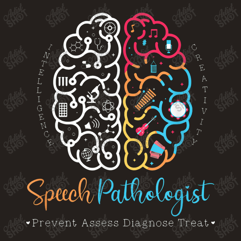 Brain Of A Speech Pathologist Speech Language Therapy Tank Top | Artistshot