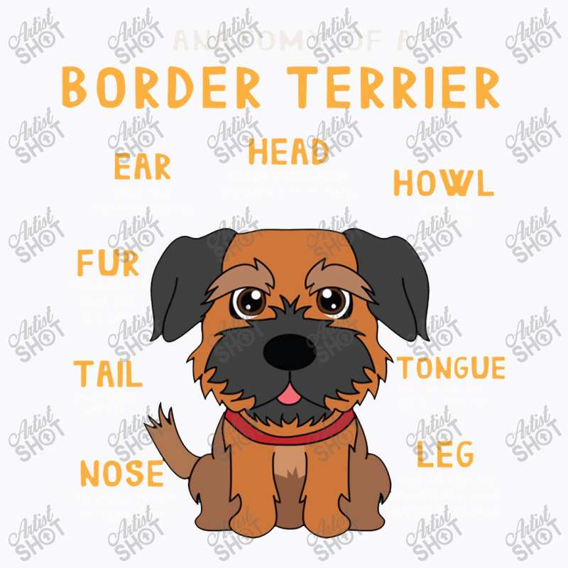 Border Terrier Anatomy Funny Dog Mom Dad Cute Gift T-shirt | Artistshot