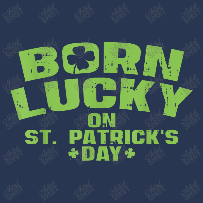 Born Lucky On St Patricks Day Birthday Boy Girl Gift Men Denim Jacket | Artistshot