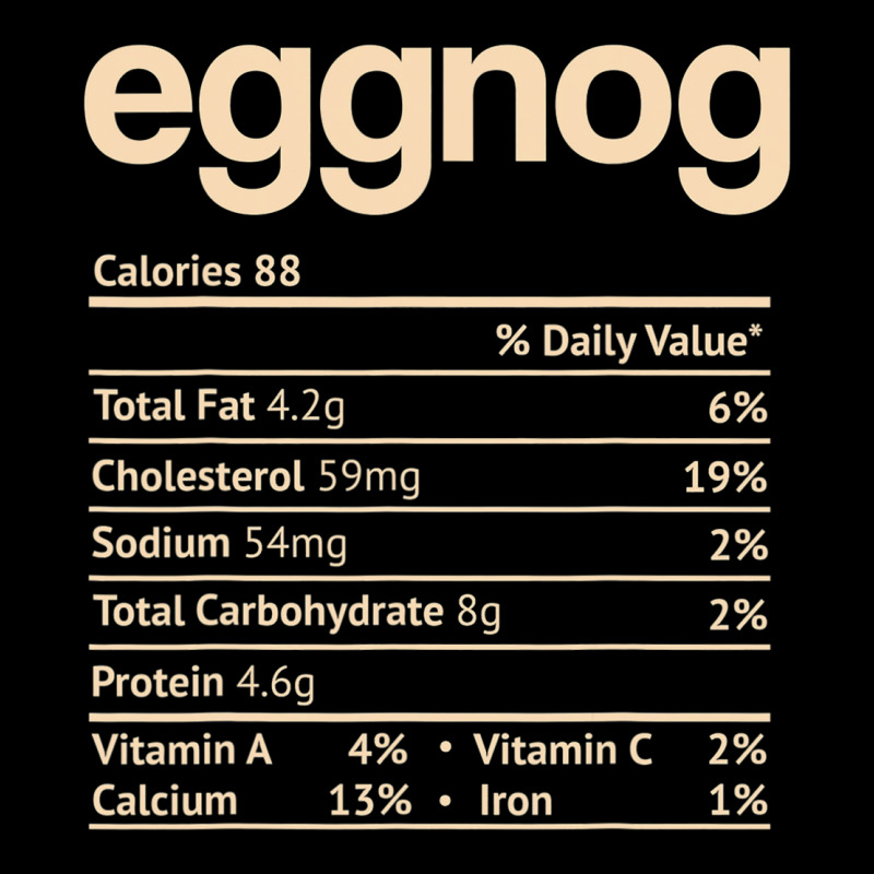 Eggnog Nutrition Facts Funny Thanksgiving Christmas Youth Jogger by Chrisloweening | Artistshot