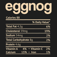 Eggnog Nutrition Facts Funny Thanksgiving Christmas Classic T-shirt | Artistshot