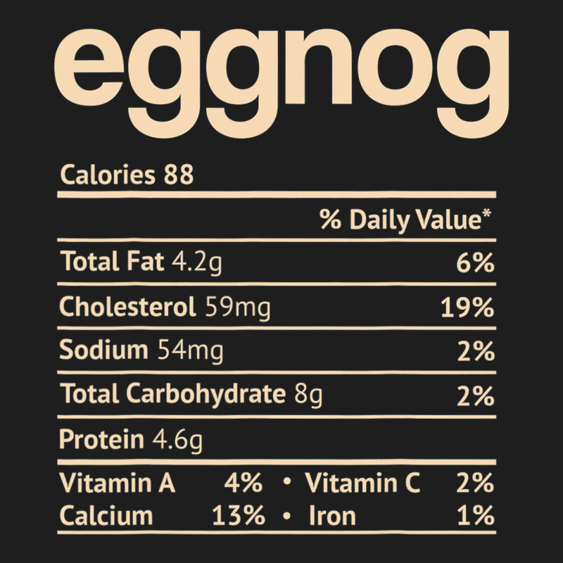 Eggnog Nutrition Facts Funny Thanksgiving Christmas Classic T-shirt by Chrisloweening | Artistshot