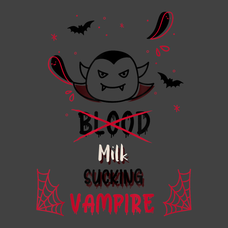 Cute Doodle Milk Sucking Vampire Halloween Costume For Kids Vintage T-Shirt by Color | Artistshot