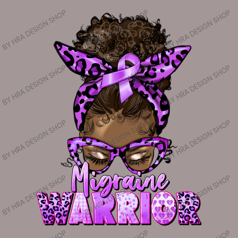 Migraine Warrior Afro Messy Bun Vintage Hoodie | Artistshot