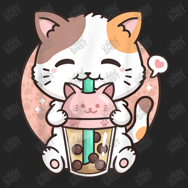 Boba Tea Cat Bubble Tea Cat Milk Tea Kawai Anime Cat 3/4 Sleeve Shirt | Artistshot