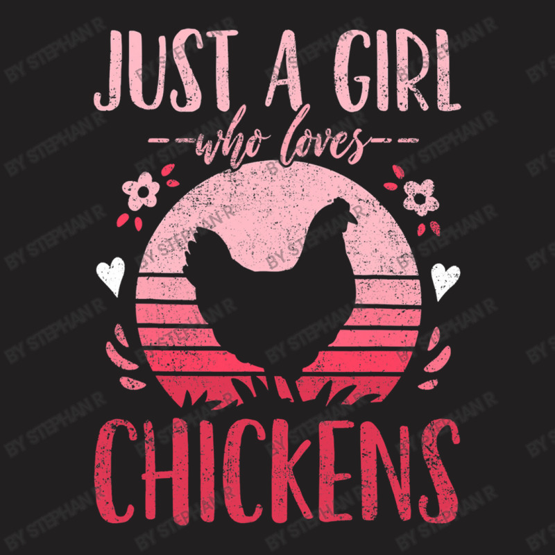 Chicken Chick Just A Girl Who Loves Chickens Retro Vintage T-shirt | Artistshot