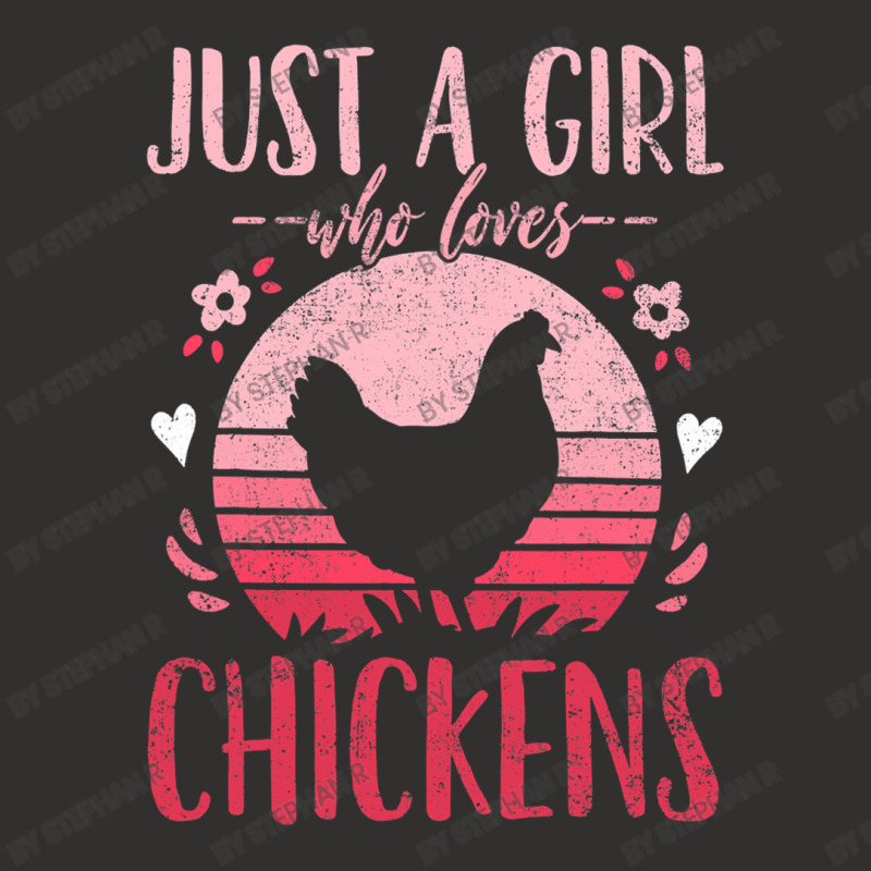 Chicken Chick Just A Girl Who Loves Chickens Retro Vintage Champion Hoodie | Artistshot