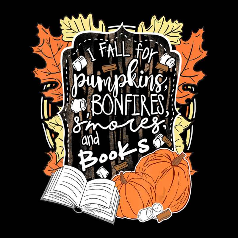 I Fall For Pumpkins Bonfires S'mores Books Halloween Reader Legging by cm-arts | Artistshot